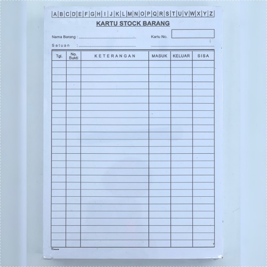 

Kartu Stock Barang KURNIA PUTIH Kwarto