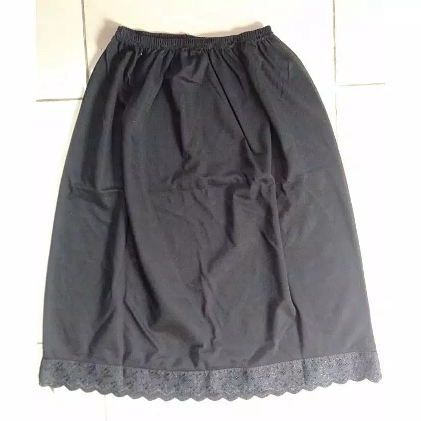 Androk Rok Hitam Dalaman Meksi Pendek dan Panjang Size XL dan 3L-2