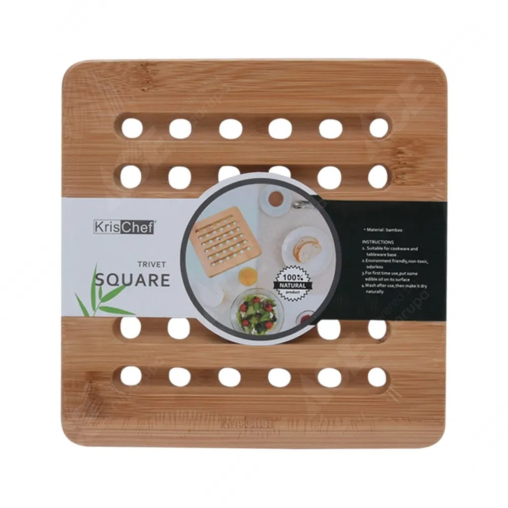 Ace Trivet Square Bamboo Tatakan Alat Makan SKU 10189369