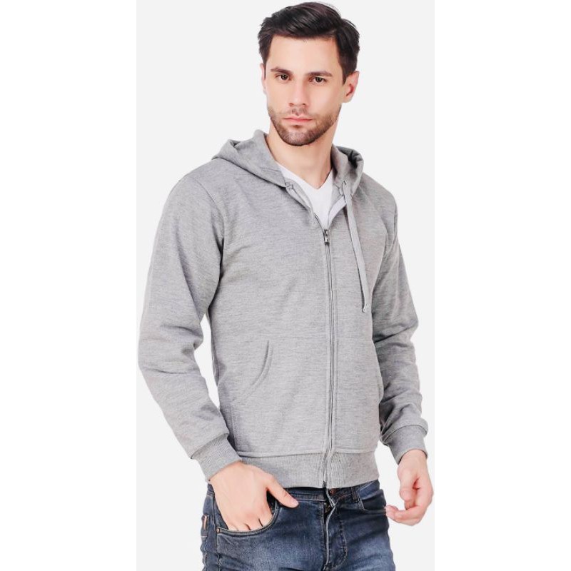 COD JAKET RES ZIPER SWEATER POLOS ABU MUDA