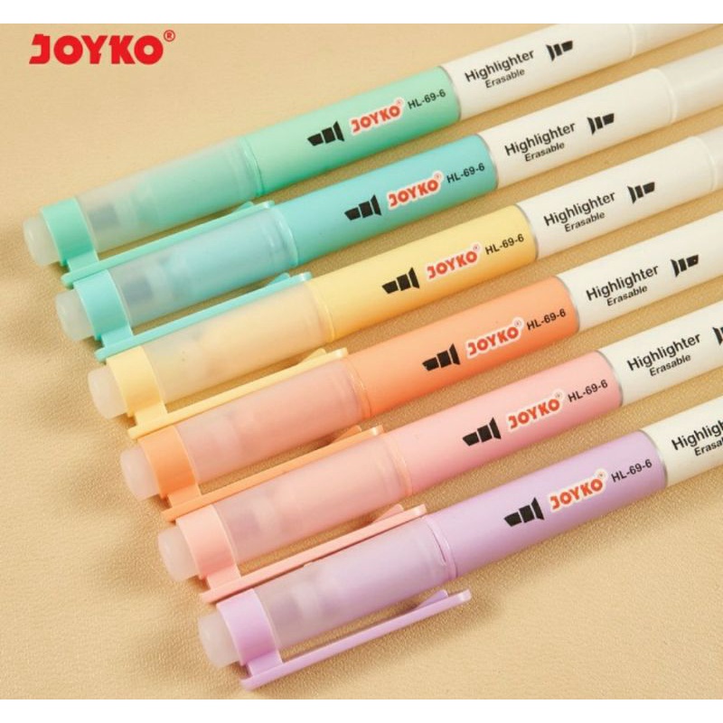 

HIGHLIGHTER JOYKO BISA DIHAPUS 6 WARNA HL-69-6