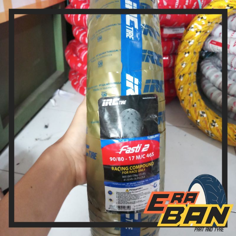 BAN SOFT IRC FASTI 2 90 80 RING 17 TUBELESS SOFT COMPOUND RACING