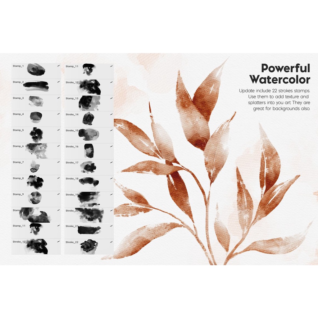 Procreate Brush - Powerful Watercolor Kit in Procreate