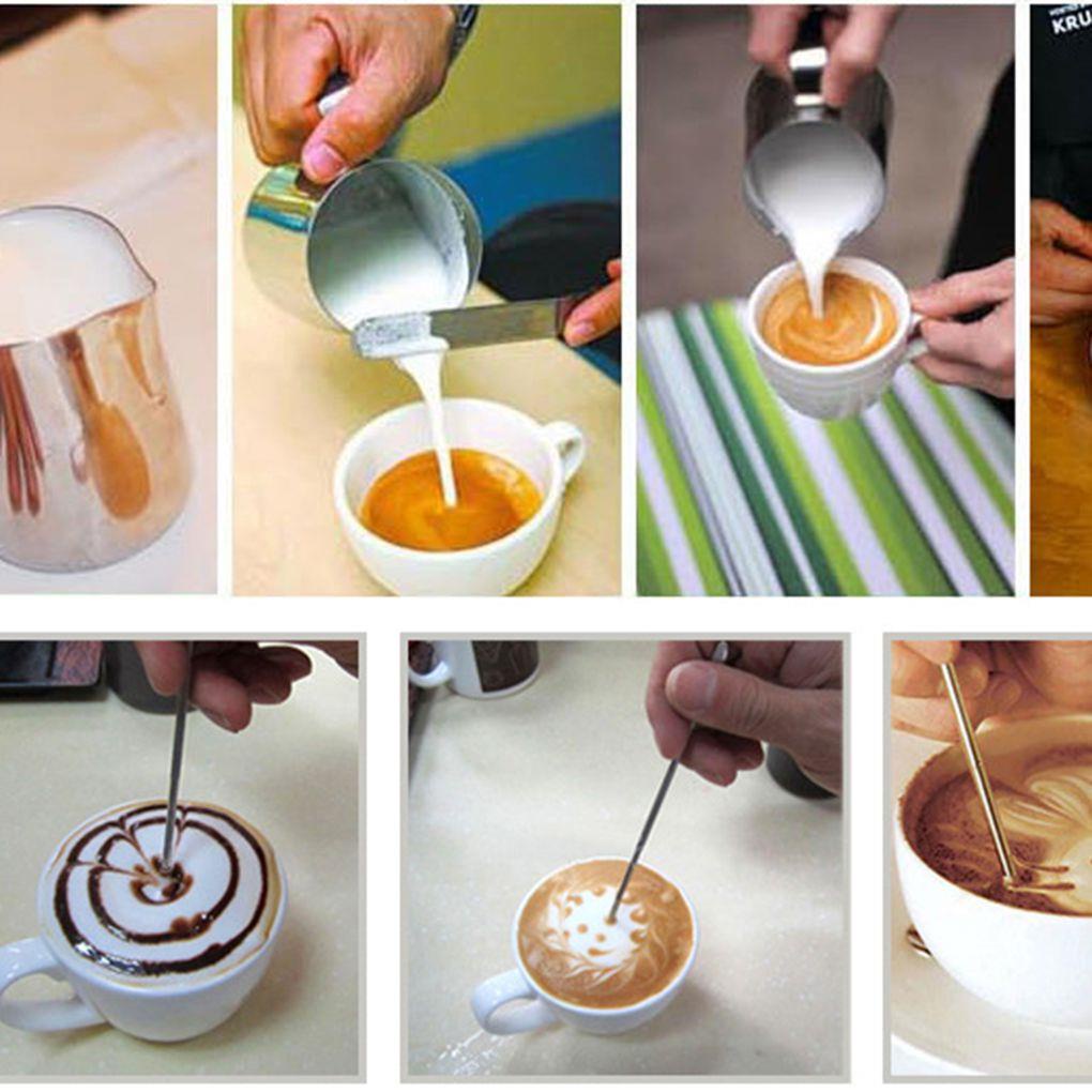 Coffee Pull Flower Bahan Stainless Steel Warna Silver Tahan Lama Portable Untuk Dapur / Cafe (house2020)