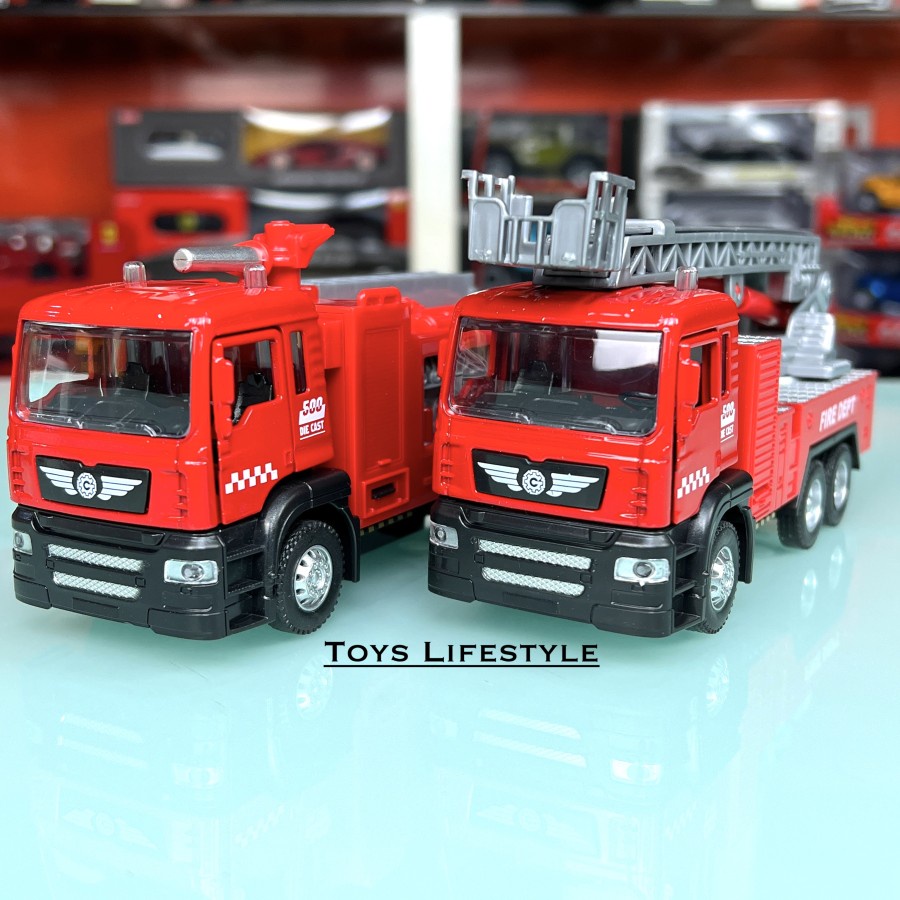 Mobil MiniAuto Diecast Fire Rescue Fire Extinguisher Pemadam 1:50