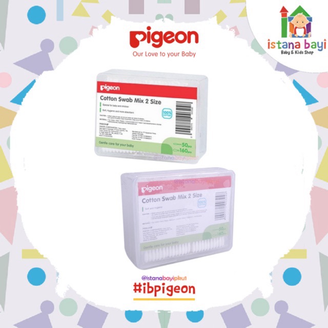 Pigeon Cotton Buds mix / Pembersih telinga bayi Free box