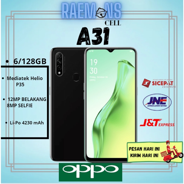HP OPPO A31 RAM 6/128GB FULLSET GARANSI 12 BULAN