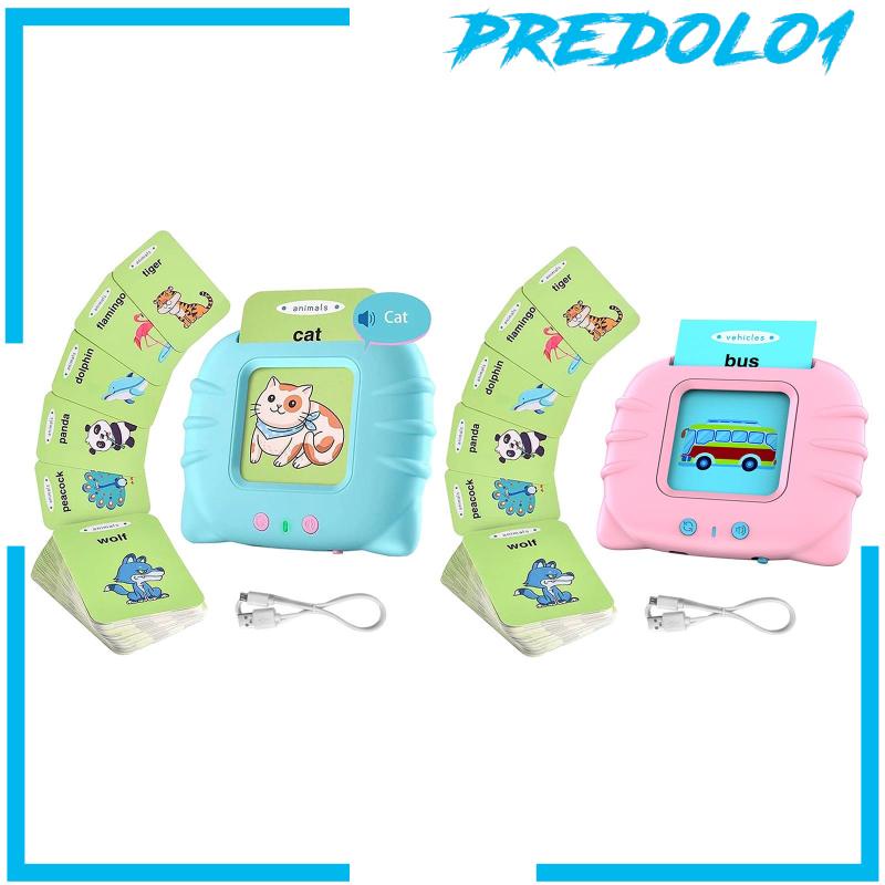 [PREDOLO1] 224Pcs Flash Cards Education Machine Sight Words Talking Toys for Age 2-6