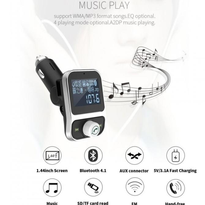 HY-88 Dual USB Car Charger Wireless Bluetooth Car Kit MP3 Player ary55 Juara