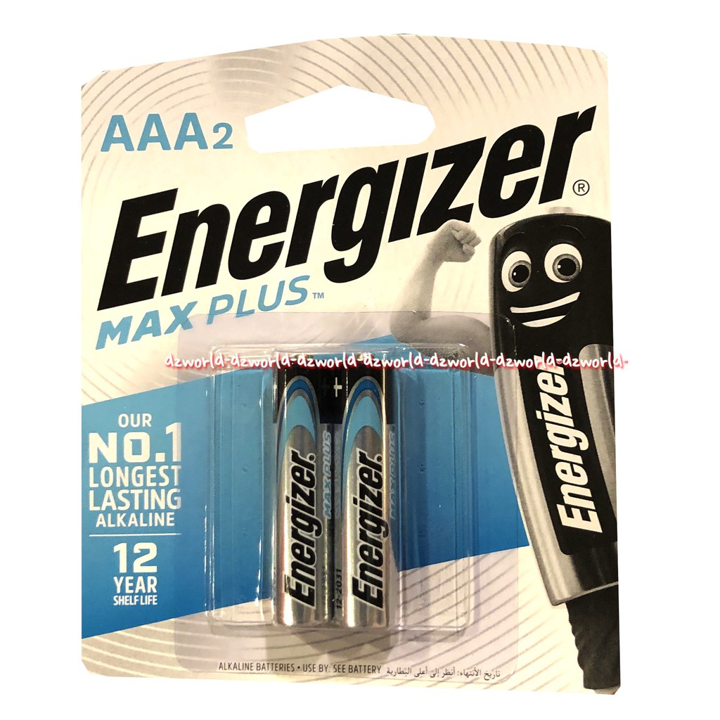 Energizer Max Plus AAA Baterai Tahan Lama A3 2pcs Batrai Batter Long Lasting A3 Ener Gizer