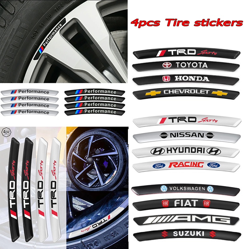 4 Pcs sticker Dekorasi Velg Mobil Balap