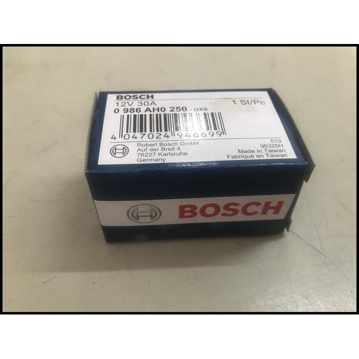 Relay Bosch 5 Kaki / 12V 30A / 0 986 Ah0 250 Ori Terlaris