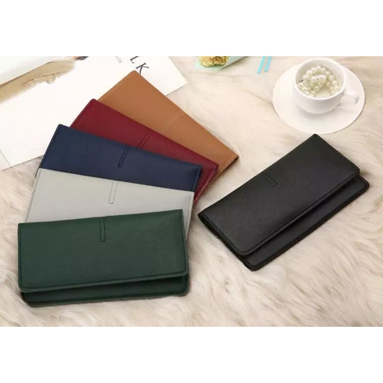 DOMPET LIPAT WANITA DOMPET PANJANG BS20 Dompet Pastel Panjang Wanita Lucu