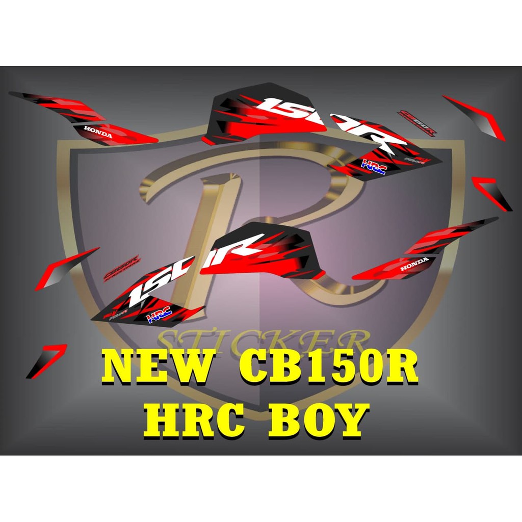 stiker motor striping motor new cb150r aksesoris new cb150r HRC BOY