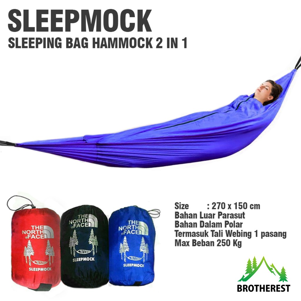 Sleepmock Sleeping Bag Hammock 2 In 1 Tempat Tidur Ayunan Gantung Kelambu Hamock Hamok Shopee Indonesia