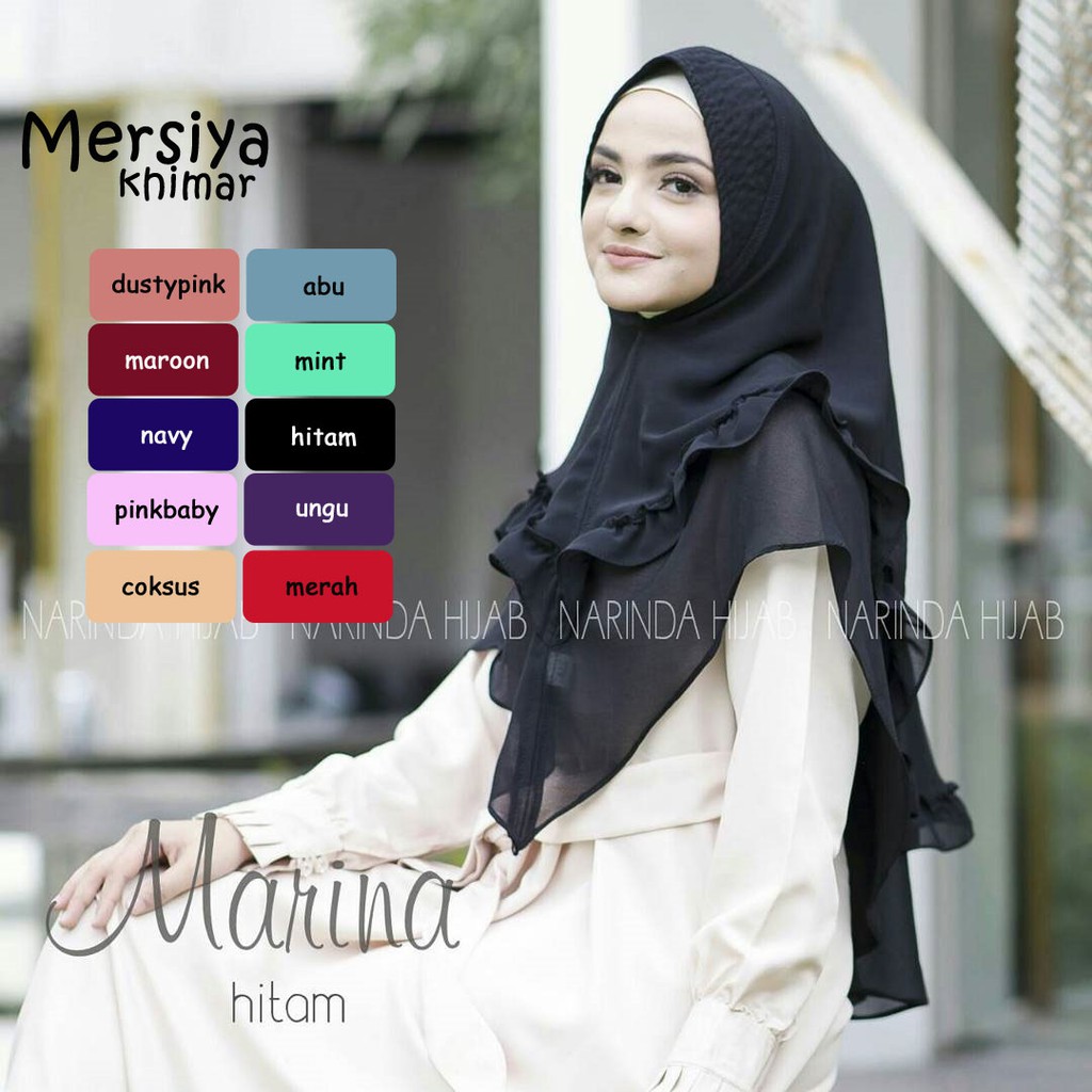 SYARI MURAH MARSYIA KHIMAR / HIJAB INSTAN / PASHMINA INSTAN / VANILLA HIJAB / BERGO INSTAN
