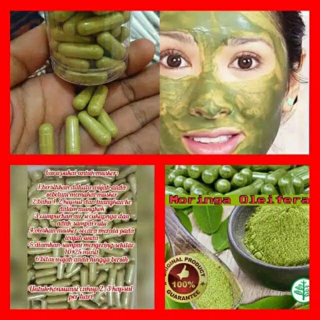 MASKER BUBUK DAUN KELOR KAPSUL / MASKER DAUN KELOR / KAPSUL DAUN KELOR
