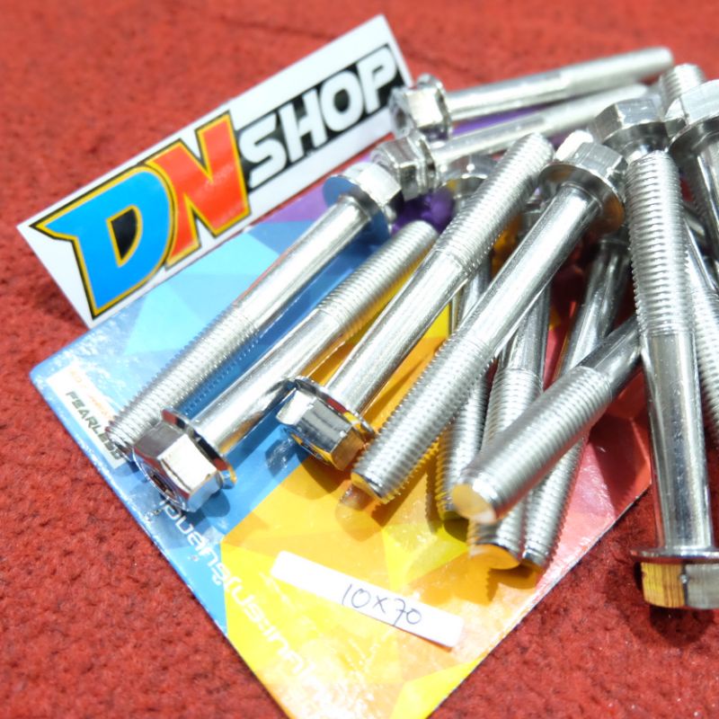 Probolt stainless 2 kunci M10x70 drat 14 panjang 70mm