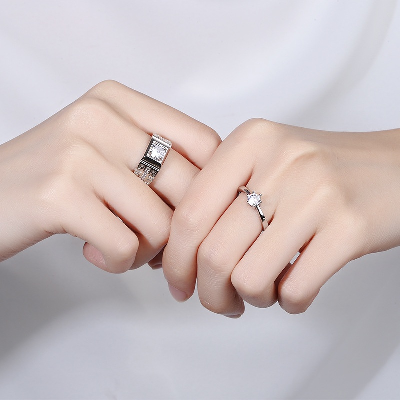 Cincin silver 925 Gaya Korea Italia Untuk Pasanganpriawanita