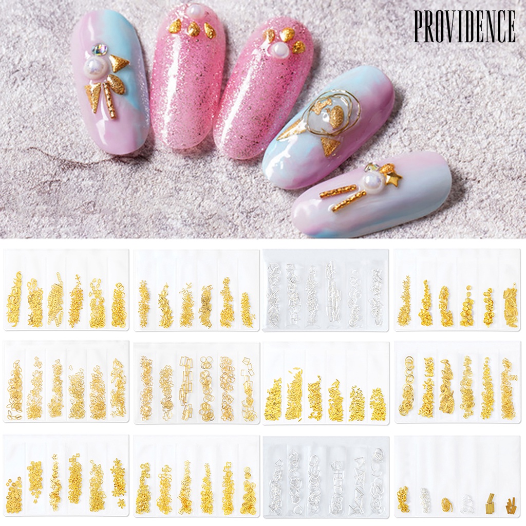 Providence Nail Art Rivet Glossy Eye-catching Metal Nail Art Rivets Manicure Decoration for Party