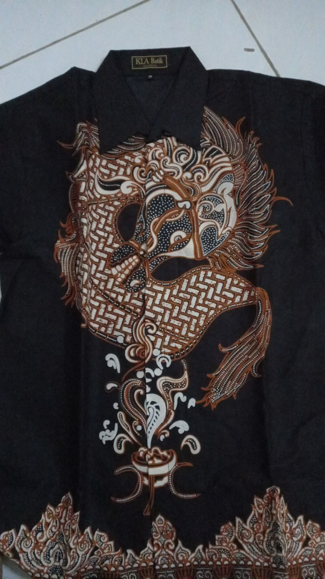 Dwi Peksi Merah Kemeja Batik Pria Full Furing Katun Sragenan