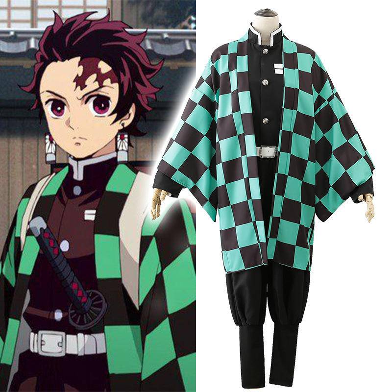 【Wetrose】Ready Stock Anime Demon Slayer Kimetsu No Yaiba Tanjirou Kamado Nezuko Giyuu Zenitsu Muichiro Shinobu Mitsuri Kanao Cosplay Costume Kostum Baju Kimono Set