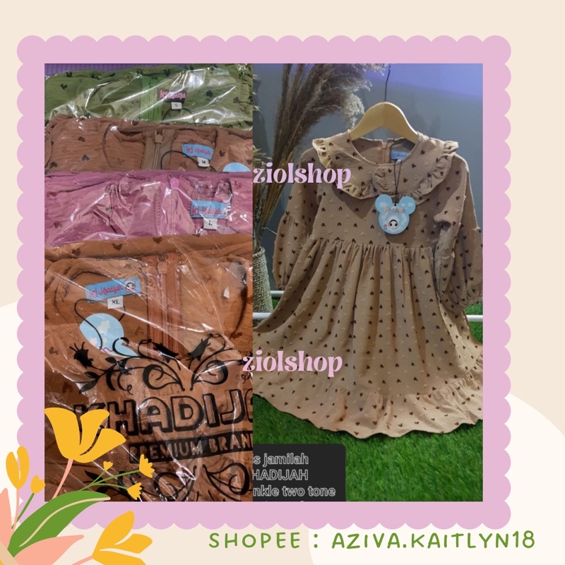 Midi Gamis Two Tone Love 2-7tahun Khadijah