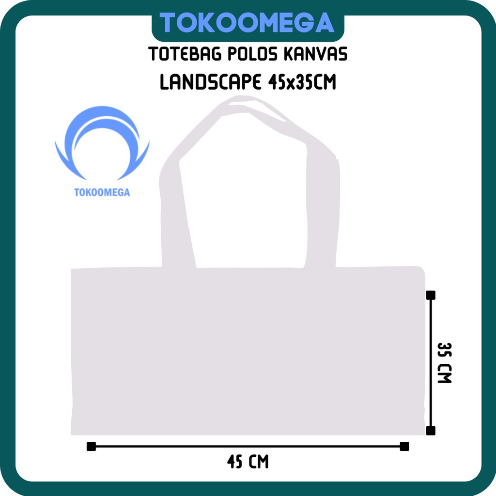 tote bag kanvas LANDSCAPE 45x35 custom dan polos