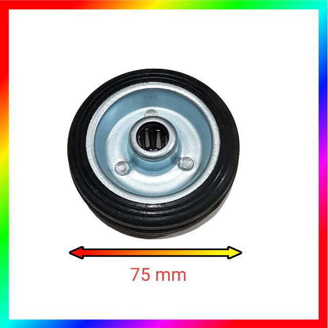 Roda troli troly only roda saja 3 inci 3&quot; 75mm