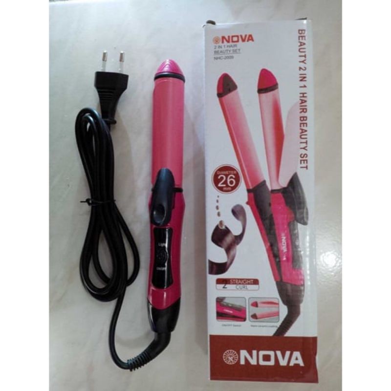 Catok Rambut Nova INOVA NHC-2009 // Catokan 2 in 1 // Lurus Dan Curly