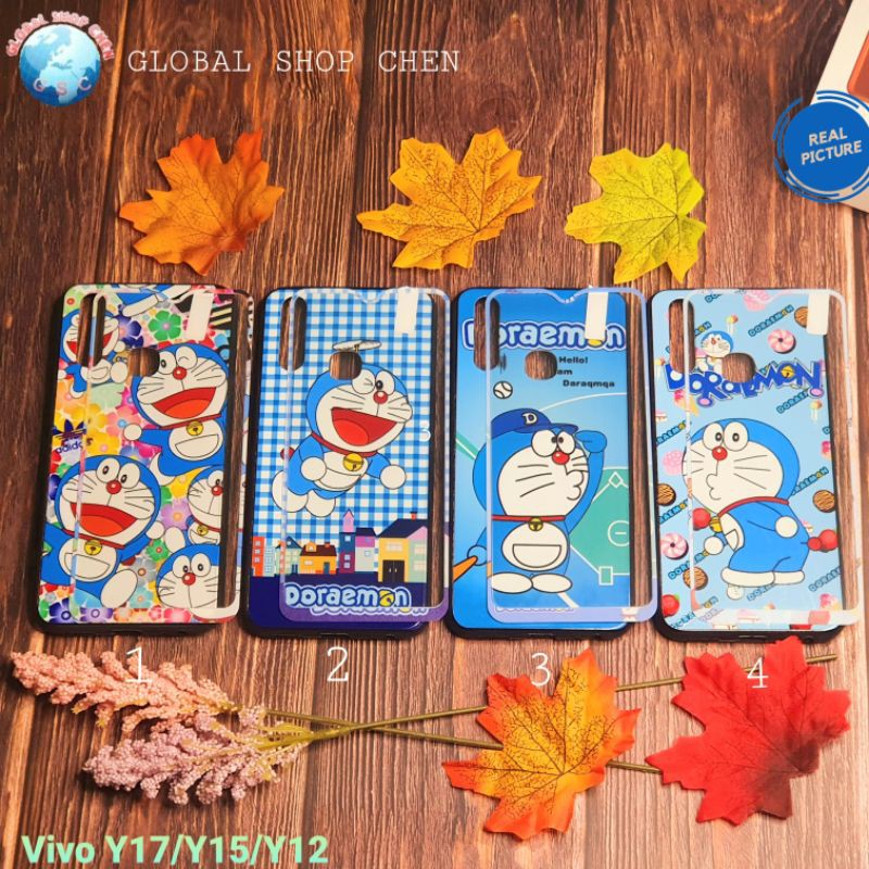 Case Fuze 360 Motif Doraemon For Vivo Y17 / Vivo Y15 / Vivo Y12 2019