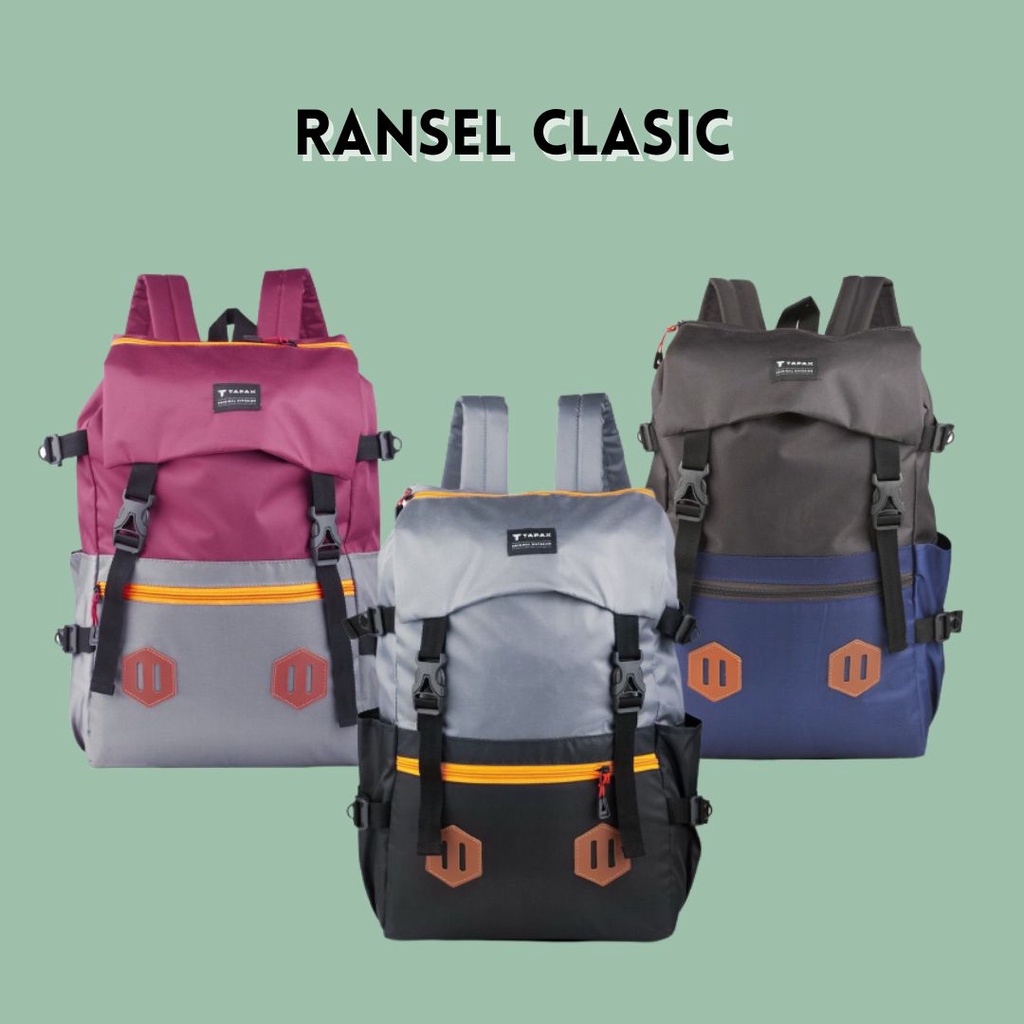 Tas Backpack Unisex TapaxCo Casual Clasic KinayShop (Free Raincover)