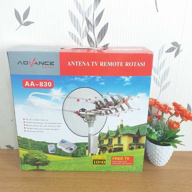 ANTENA TV REMOTE ROTASI 360°