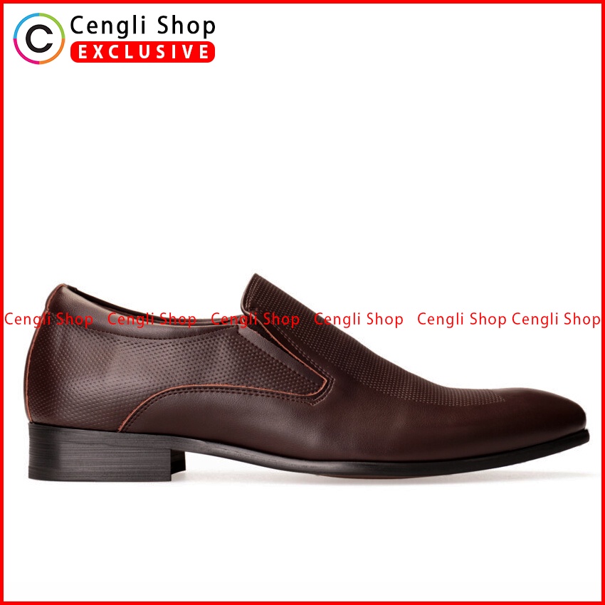 SEPATU PANTOFEL EVERBEST PRIA ORIGINAL FORMAL KULIT ASLI COKLAT EM10