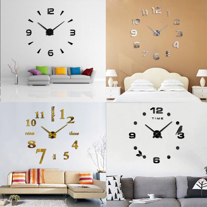 DIY Jam Dinding Besar Taffware Giant Wall Clock Creative Design 80-130cm SD8