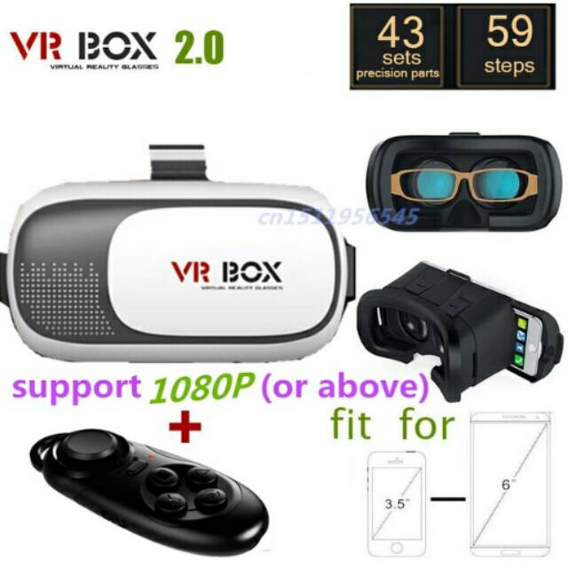 2016 Google cardboard VR BOX II 2.0 Version VR Virtual Reality 3D Glasses For 3.5 - 6.0 inch Smartph