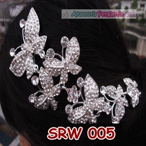 [BISA COD] SIRKAM SILVER PREMIUM AKSESORIS PESTA RAMBUT WANITA SRW005