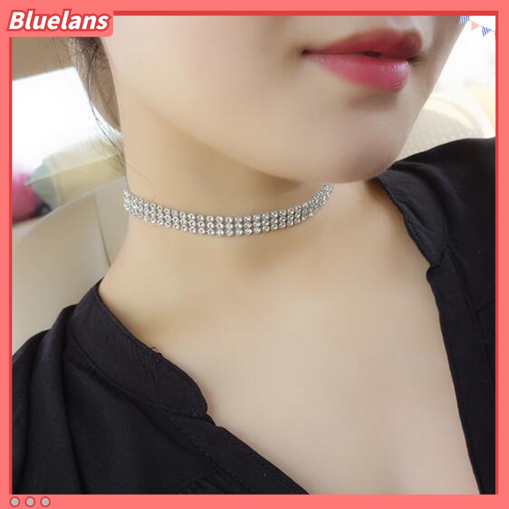 Kalung Choker Rantai Klavikula Bahan Aluminum Untuk Wanita