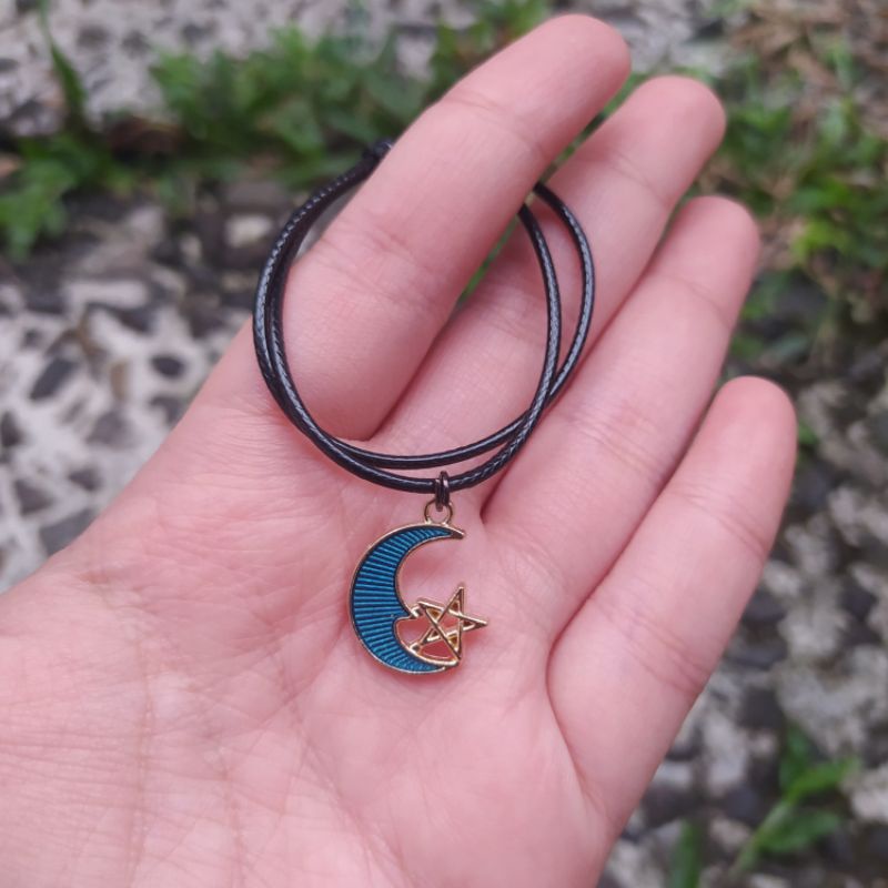 BRACELET MOON & STAR / GELANG BULAN BINTANG COUPLE PERSAHABATAN BESTIE UNIK MURAH-Bulan + bintang