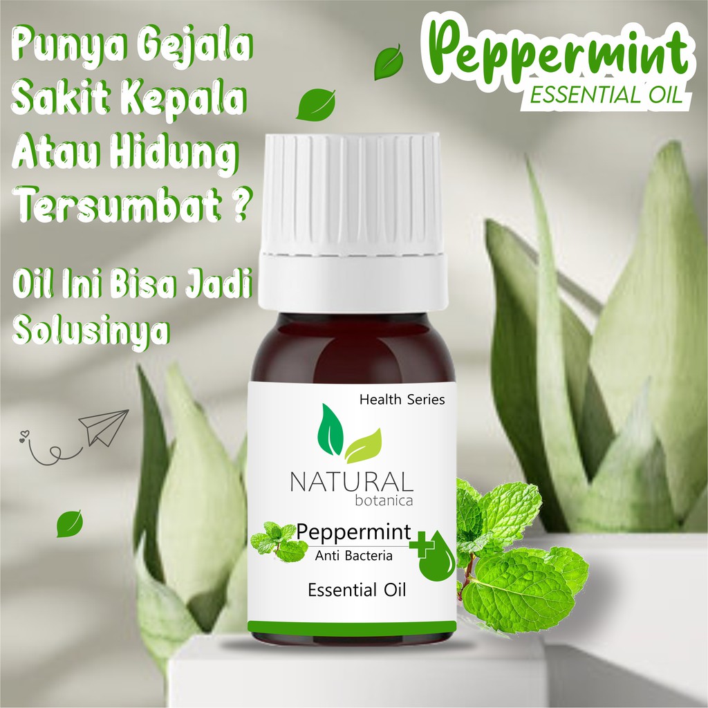 Natural Botanica Peppermint Essential Oil Pure Minyak Esensial Atsiri AromaTerapi Diffuser Humidifier