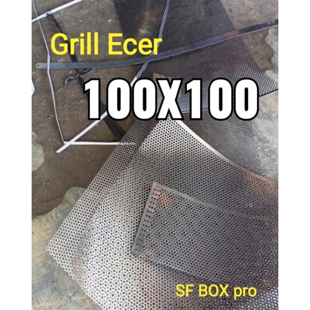 Grill Segi 6 ukuran 100 x100  plat Ram Besi tutup box speaker