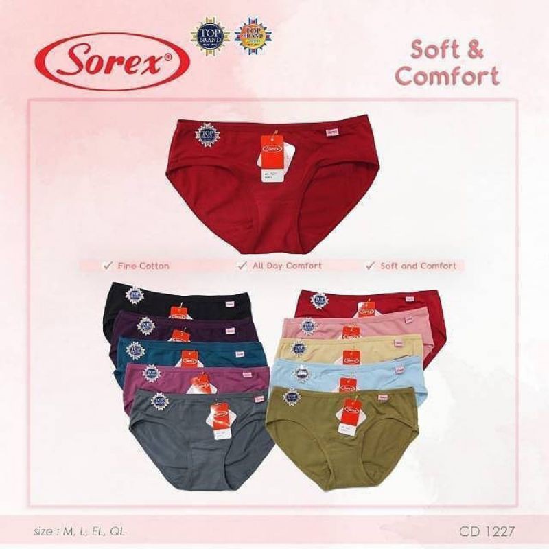 CD sorex 1227 soft and comfort- Celana dalam wanita sorex - Celana dalam Sorex 1227 cutting mini