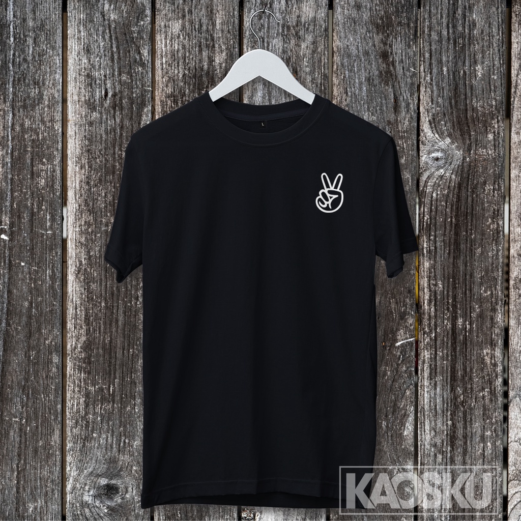 Kaos Tshirt Baju Distro Keren Peace logo Premium Pria Wanita Cotton Combed 30s