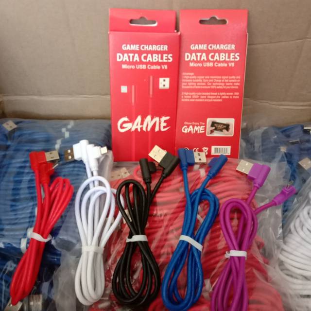 Kabel Data Charger Game L Shape Micro USB Android Kabel Gaming L Shape
