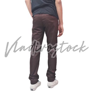  Celana  Chino Stretch  Pria  Coklat Skinny Original Slim Fit 