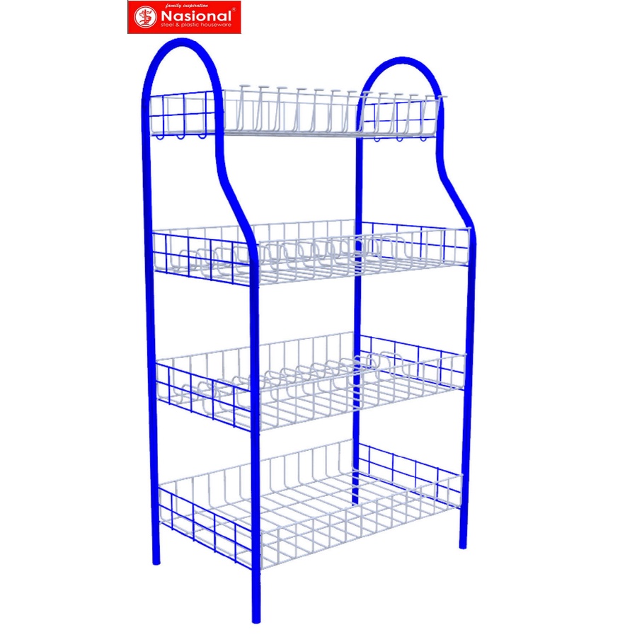 Rak Piring Besi Susun 4 Marco - Serbaguna Kuat Murah