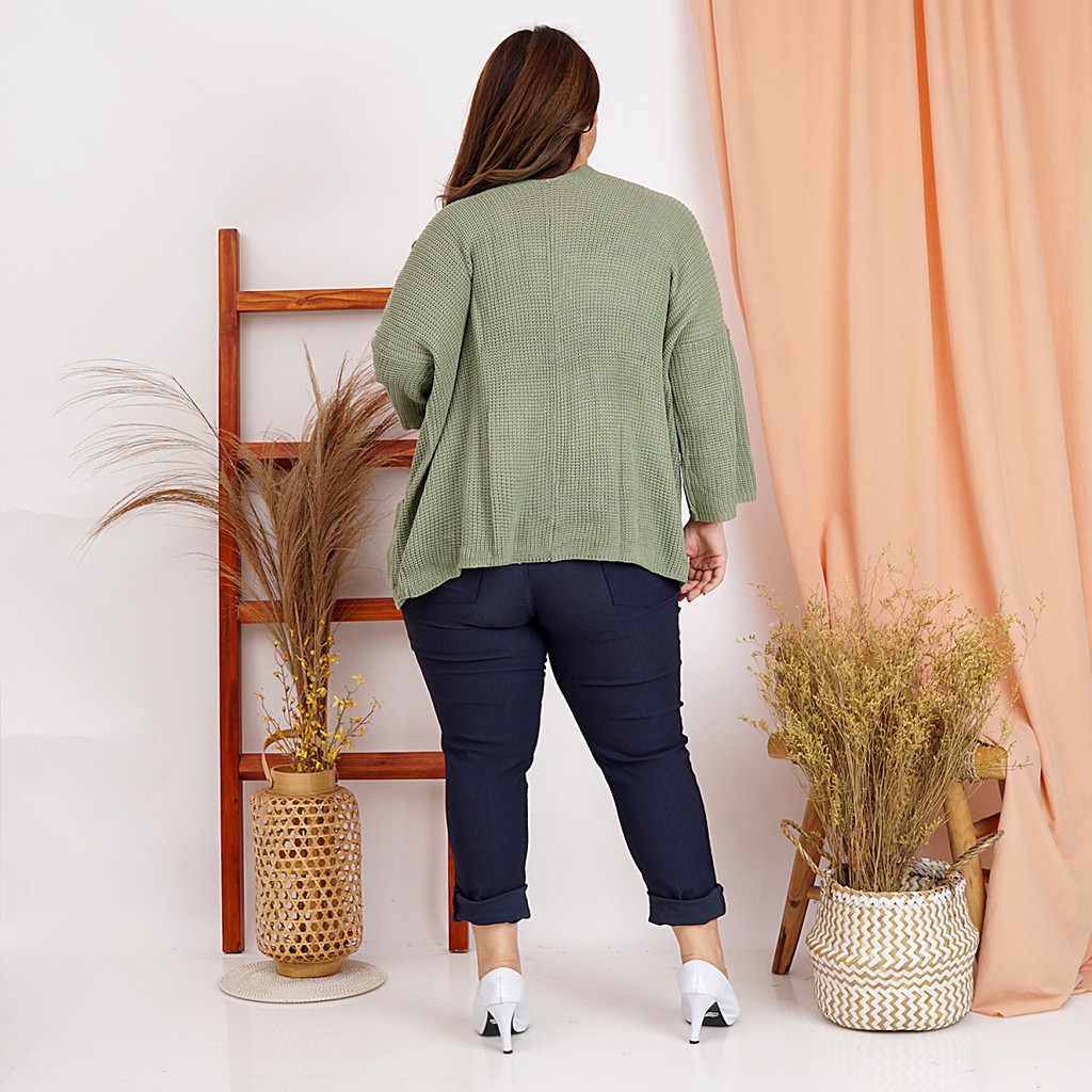 OKECHUKU Oversize Lavela Kardigan Wanita Jumbo Size Cardigan Rajut Big-3