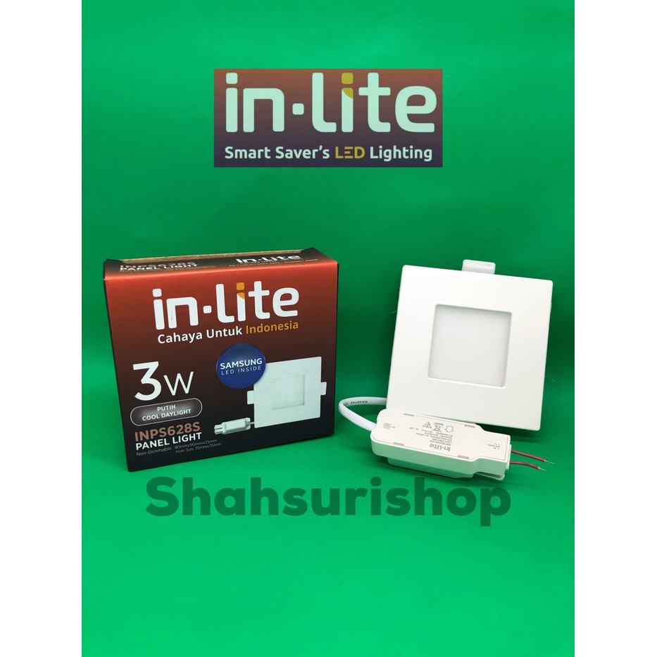 LED PANEL INLITE IN-LITE 3W 3 W WATT KOTAK INPS 628S