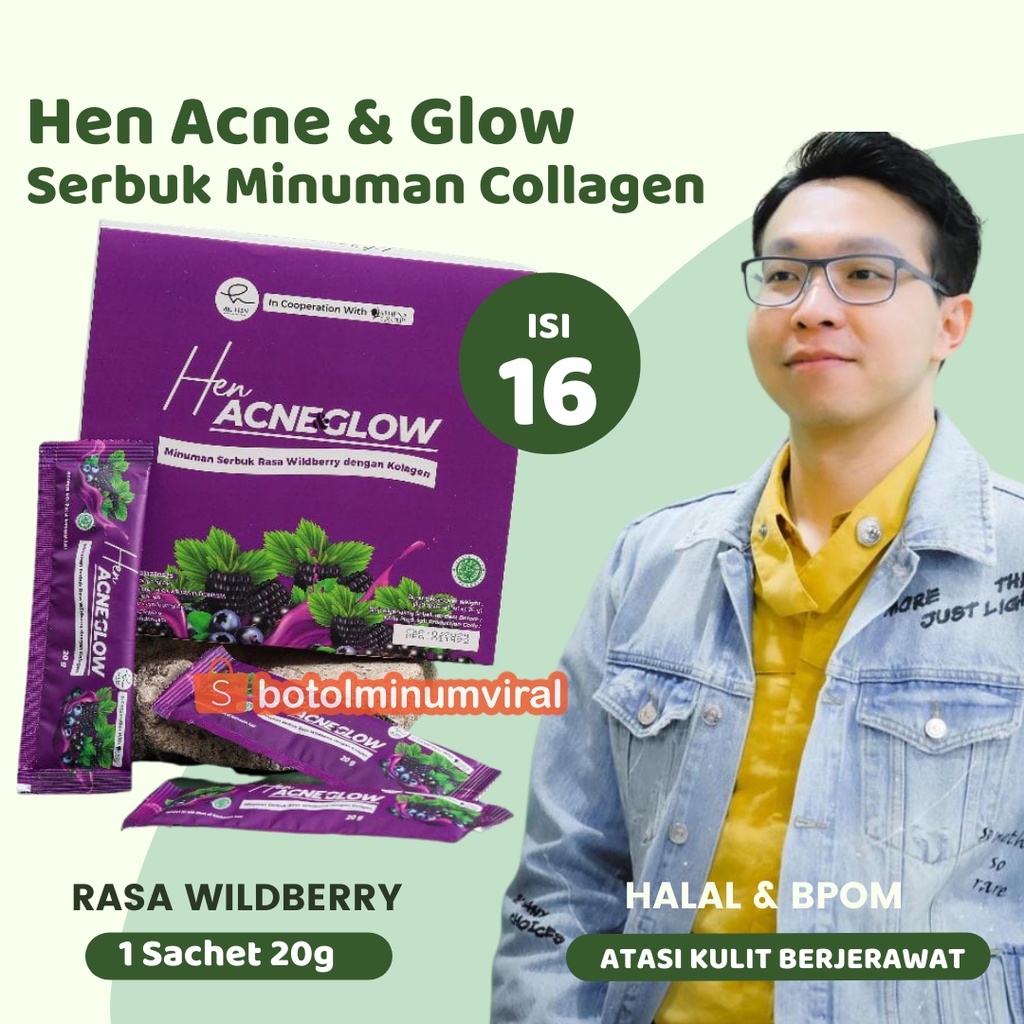 Minuman Kolagen Sachet Pelangsing Dr.Hen Acne Glow DNA Salmon Ori