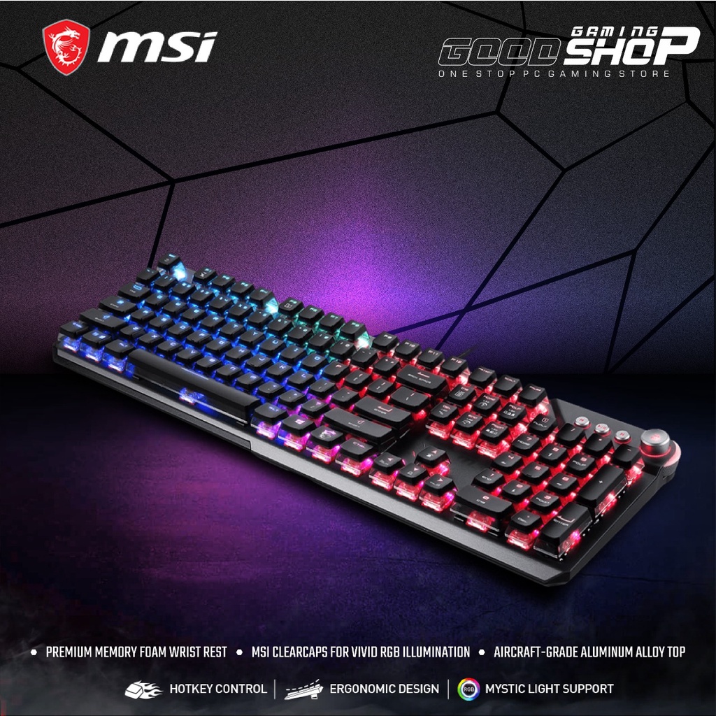 MSI VIGOR GK71 SONIC Keyboard [1.8m Type-A, braided] - Gaming Keyboard